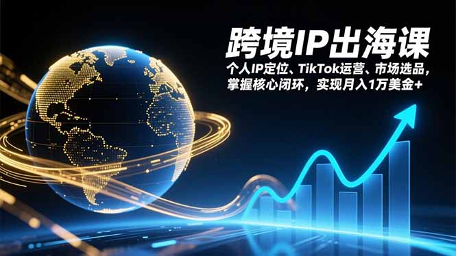 跨境IP出海课，个人IP定位、TikTok运营、市场选品，掌握核心闭环，实现月入1万美金+-大设天下