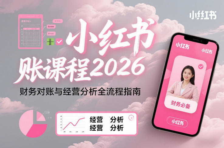 小红书对账课程2026，财务对账与经营分析全流程指南-大设天下