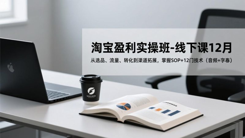 淘宝盈利实操班-线下课12月，从选品、流量、转化到渠道拓展，掌握SOP+12门技术(音频+字幕-大设天下
