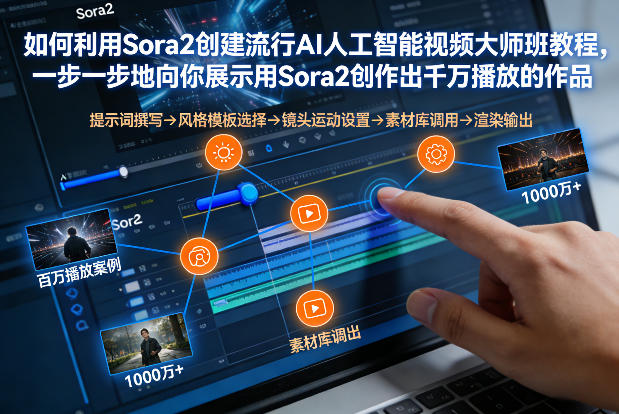 如何利用Sora2创建流行AI人工智能视频大师班，一步一步地向你展示用Sora2创作出千万播放的作品-大设天下