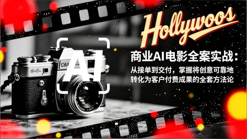 商业AI电影全案实战：从接单到交付，掌握将创意可靠地转化为客户付费成果的全套方法论-大设天下