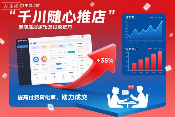 千川随心推起店底层逻辑及投放技巧，提高付费转化率，助力成交-大设天下