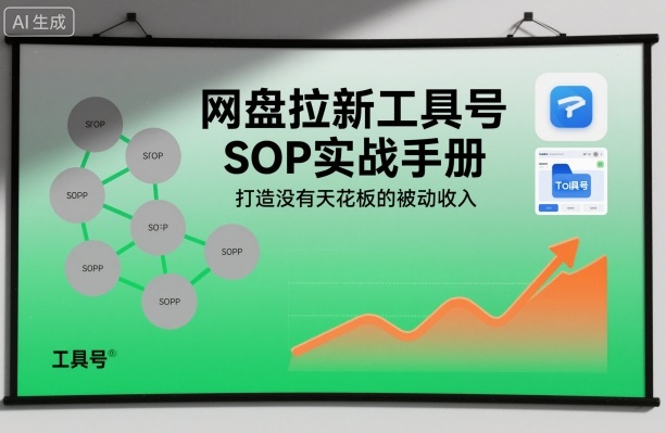 网盘拉新工具号SOP实战手册，打造没有天花板的被动收入-大设天下