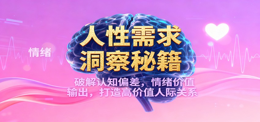 图片[1]-人性需求洞察秘籍，破解认知偏差，情绪价值输出，打造高价值人际关系-大设天下