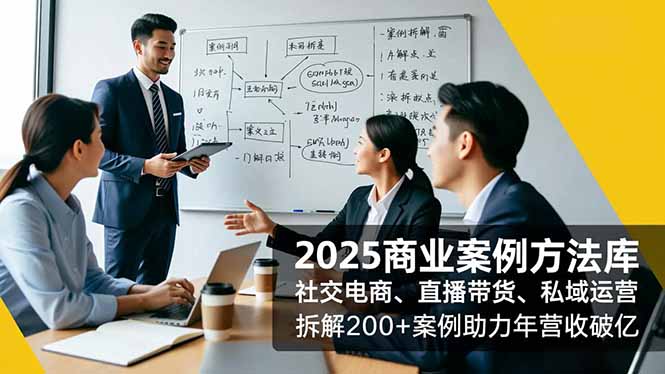 2025商业案例方法库，社交电商、直播带货、私域运营，拆解200+案例助力年营收破亿-大设天下