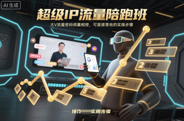 超级IP流量陪跑班，大V流量密码倾囊相授，可直接落地的实操步骤-大设天下