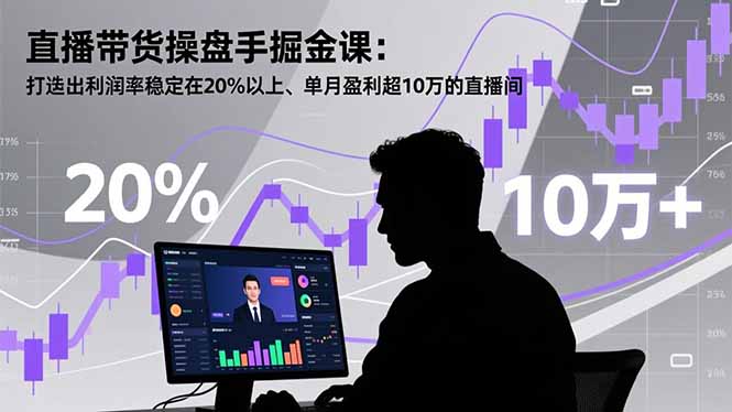 直播带货操盘手掘金课：打造出利润率稳定在20%以上、单月盈利超10万的直播间-大设天下