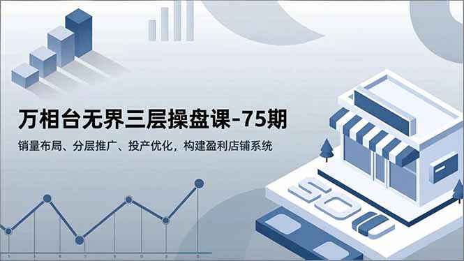 万相台无界三层操盘课-75期，销量布局、分层推广、投产优化，构建盈利店铺系统-大设天下