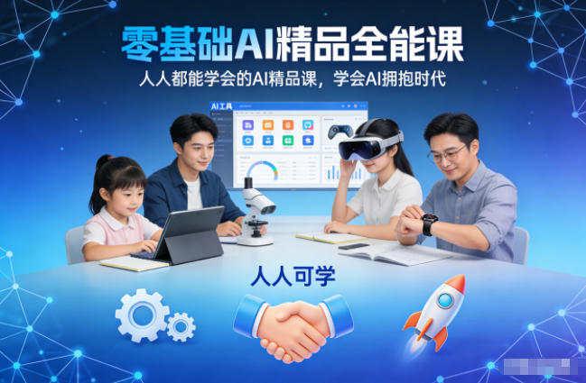 零基础AI精品全能课，人人都能学会的AI精品课，学会AI拥抱时代-大设天下