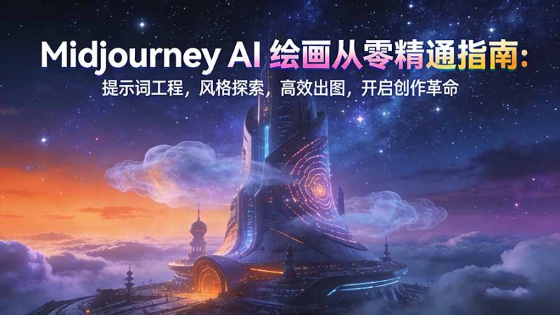 Midjourney AI绘画从零精通指南：提示词工程，风格探索，高效出图，开启创作革命-大设天下