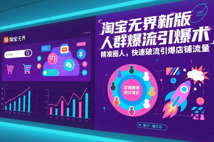 淘宝无界新版人群爆流引爆术，精准圈人，快速破流引爆店铺流量-大设天下