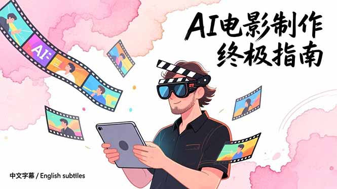 AI电影制作终极指南：从创意到成片，系统掌握智能影视全流程实战课(中英字幕-大设天下