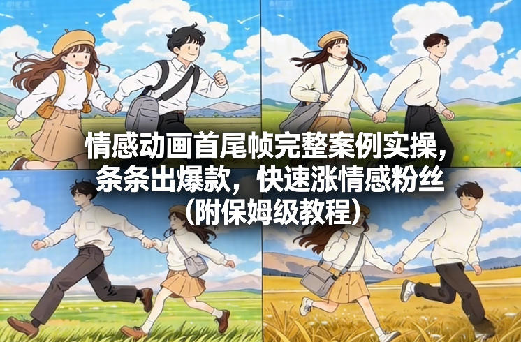 情感动画首尾帧完整案例实操，条条出爆款，快速涨情感粉丝(附保姆级教程)-大设天下