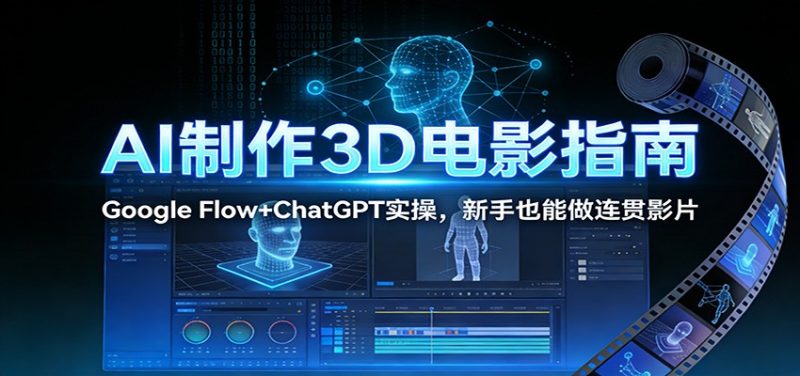 AI制作3D电影指南：Google Flow+ChatGPT实操，新手也能做连贯影片-大设天下