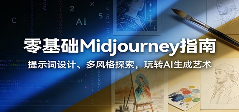 零基础Midjourney指南：提示词设计、多风格探索，玩转AI生成艺术-大设天下