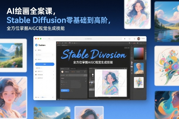 AI绘画全案课，Stable Diffusion零基础到高阶，全方位掌握AIGC视觉生成技能-大设天下