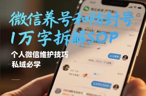微信养号和防封号1万字拆解SOP，个人微信维护技巧，私域必学【文档】-大设天下