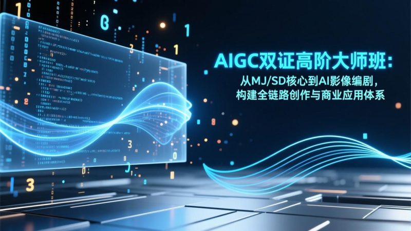 AIGC双证高阶大师班：从MJ/SD核心到AI影像编剧，构建全链路创作与商业应用体系-大设天下