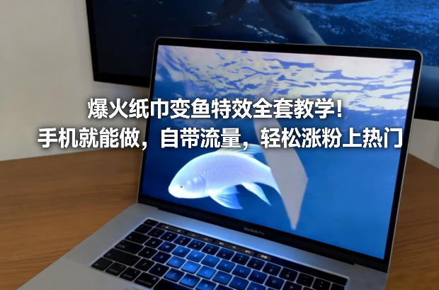 爆火纸巾变鱼特效全套教学！手机就能做，自带流量，轻松涨粉上热门-大设天下