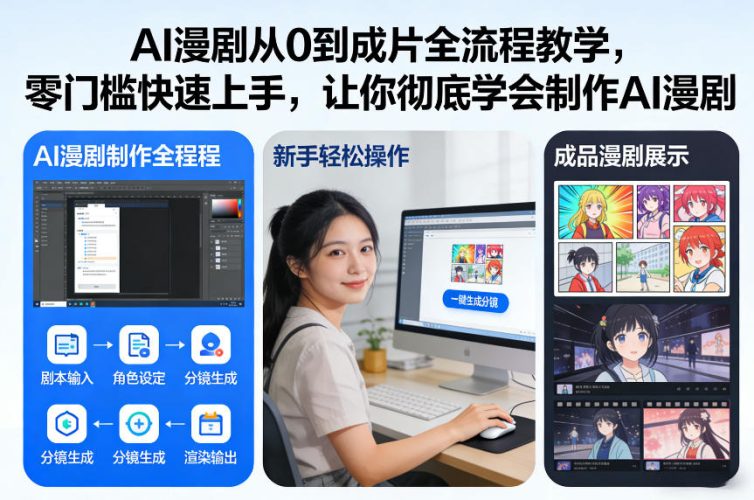 AI漫剧从0到成片全流程教学，零门槛快速上手，让你彻底学会制作AI漫剧【保姆级教程】-大设天下