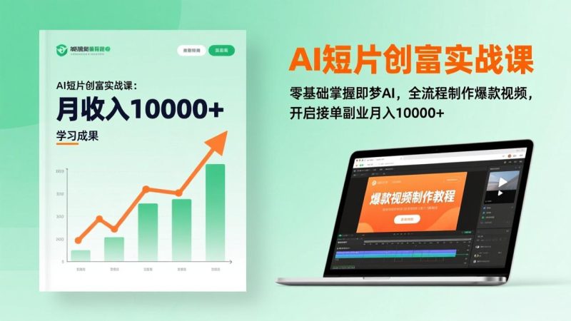 AI短片创富实战课：零基础掌握即梦AI，全流程制作爆款视频，开启接单副业月入10000+(更新-大设天下