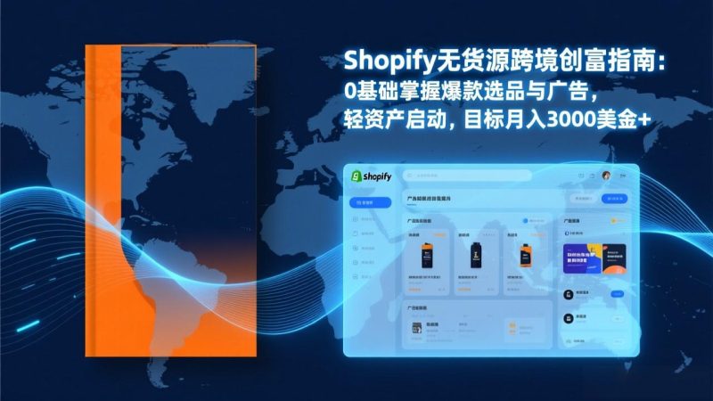 Shopify爆款打法实战：从选品到广告投放，复制爆款模型，驱动独立站月销售额破万刀-大设天下