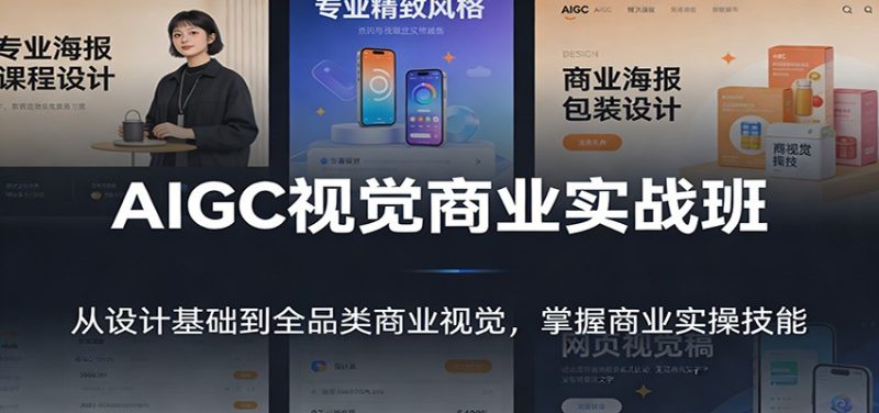 AIGC视觉商业实战班：从设计基础到全品类商业视觉，掌握商业实操技能-大设天下