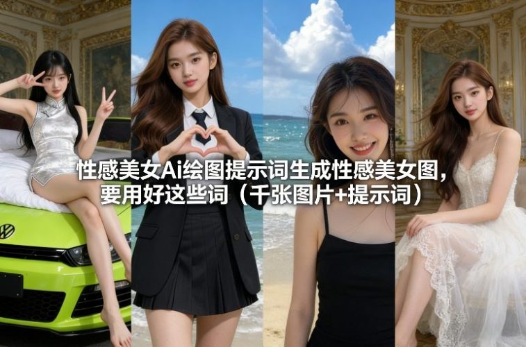 性感美女Ai绘图提示词生成性感美女图，要用好这些词(千张图片+提示词)-大设天下