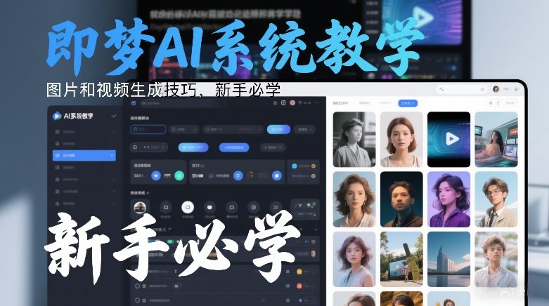 即梦AI系统教学，图片和视频生成技巧，新手必学-大设天下