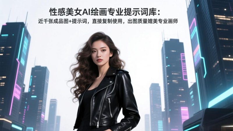性感美女AI绘画专业提示词库：近千张成品图+提示词，直接复制使用，出图质量媲美专业画师-大设天下