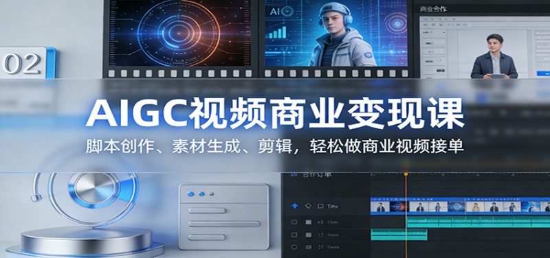 AIGC视频商业变现课：脚本创作、素材生成、剪辑，轻松做商业视频接单-大设天下