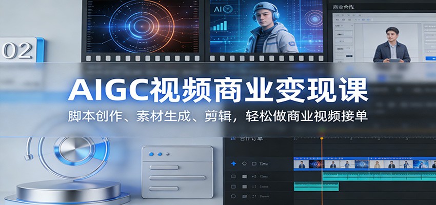 图片[1]-AIGC视频商业变现课：脚本创作、素材生成、剪辑，轻松做商业视频接单-大设天下