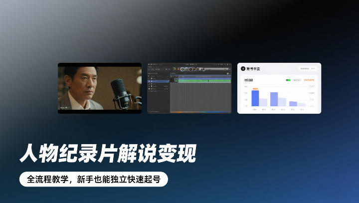 人物纪录片解说变现，全流程教学，新手也能独立快速起号-大设天下
