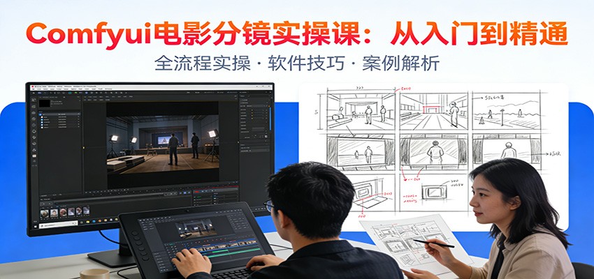 图片[1]-ComfyUI电影分镜实操课：分镜一致性，全流程AI视频制作，零基础也能做专业分镜-大设天下