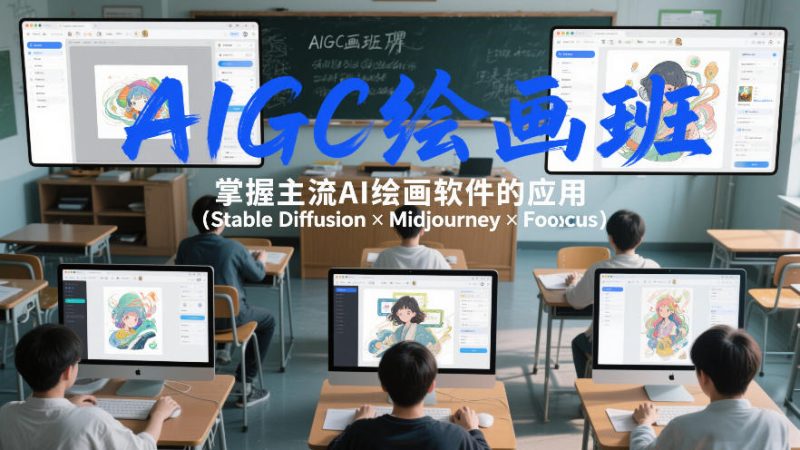 AIGC绘画班，掌握主流Ai绘画软件的应用(Stable Diffusion x Midjourney x Fooocus)-大设天下