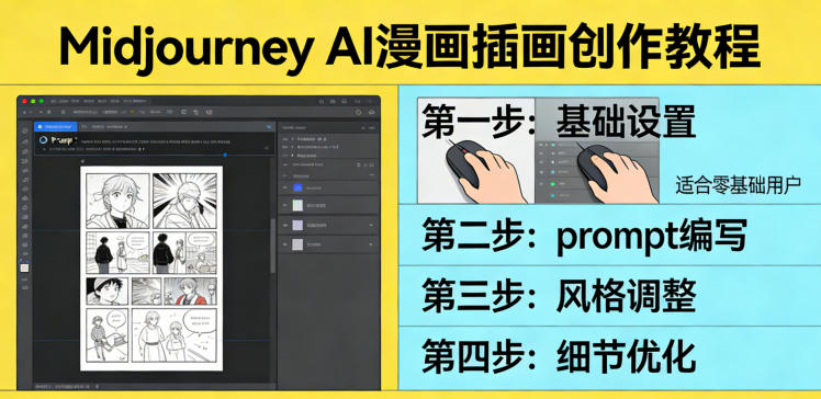 利用Midjourney AI人工智能轻松创作漫画插画教程，零基础创作完整漫画插画-大设天下