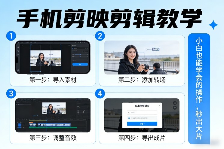 手机剪映剪辑教学，小白也能学会的操作，秒出大片-大设天下