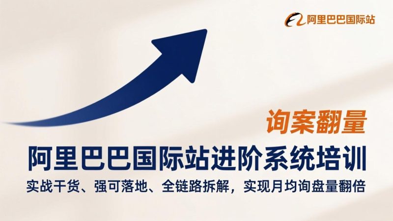 阿里巴巴国际站进阶系统培训，实战干货、强可落地、全链路拆解，实现月均询盘量翻倍-大设天下