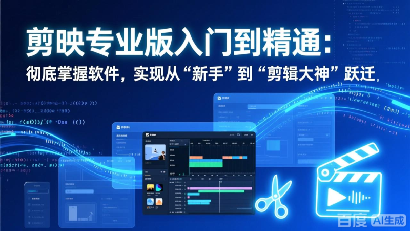 剪映专业版入门到精通：彻底掌握软件，实现从“新手”到“剪辑大神”跃迁-大设天下