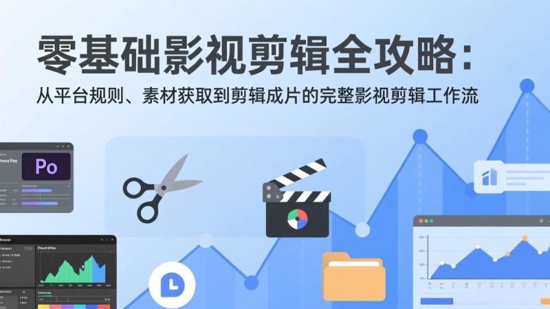 零基础影视剪辑全攻略：从平台规则、素材获取到剪辑成片的完整影视剪辑工作流-大设天下